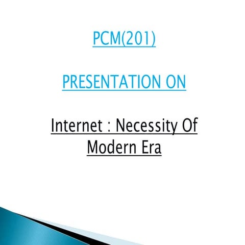 necessity of internet