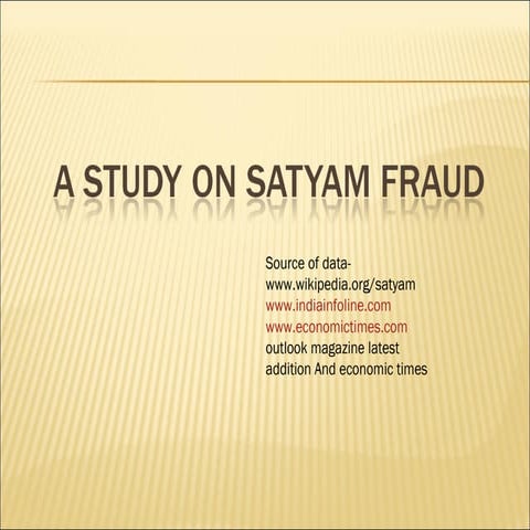 Satyam scam