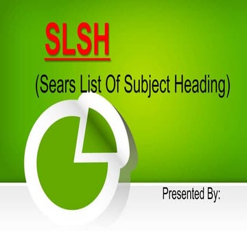 SEARS LIST OF SUBJECT HEADING ppt