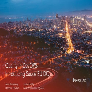 Accelerate your Regional Tests with Sauce