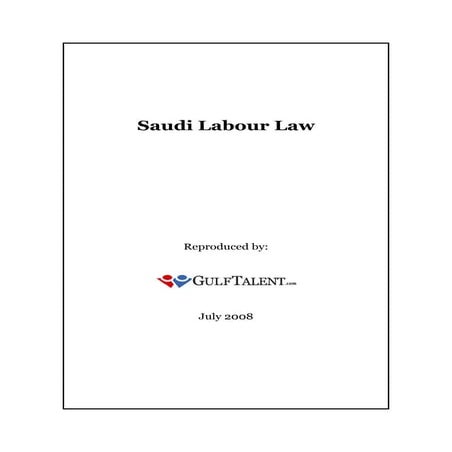 Saudi Labour Law