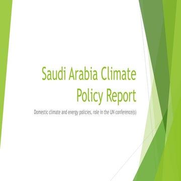 Saudi arabia climate policy report