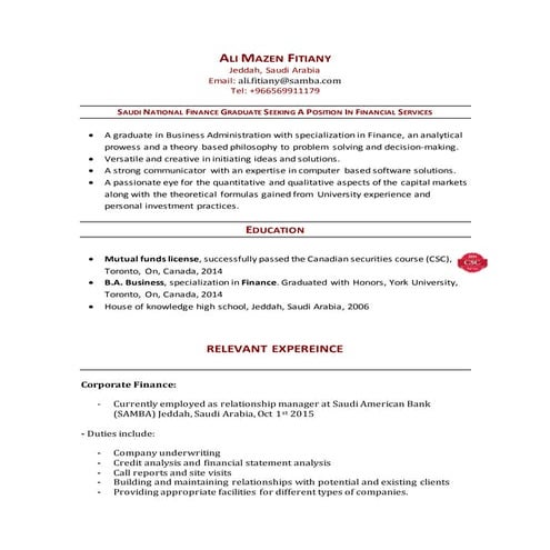Saudi cv