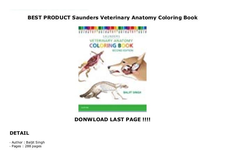 BEST PRODUCT Saunders Veterinary Anatomy Coloring Book BEST PRODUCT Saunders Veterinary Anatomy Coloring Book