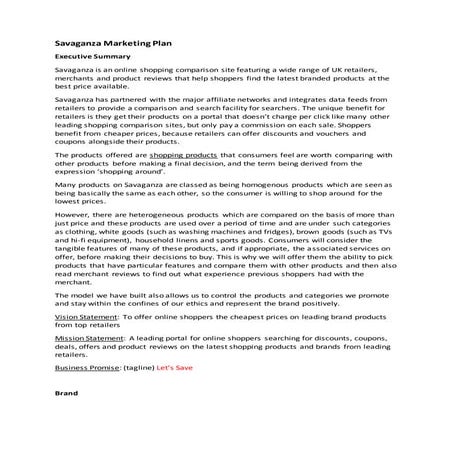 Digital Marketing Plan Example