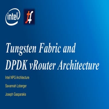 Introduction to Tungsten Fabric and the vRouter