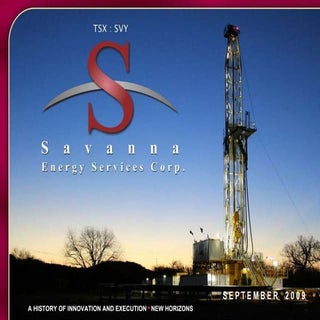 Savanna Energy Services Corporate P...