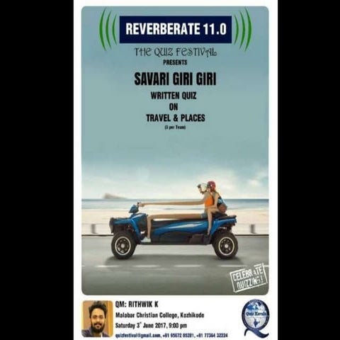 Written Travel Quiz - Reverberate 2017