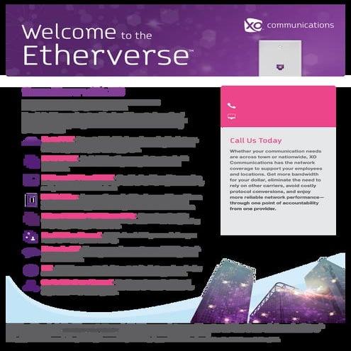 XO Communications Welcome to the Etherverse