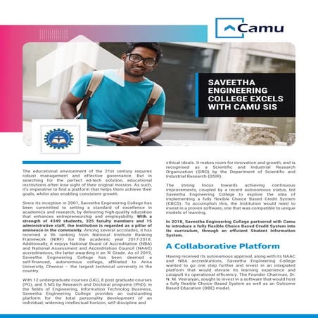 Saveeth engineering case study by Camu