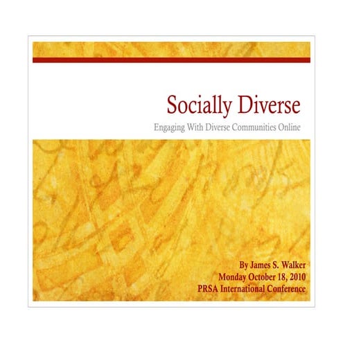 Socially Diverse #SocDiv #prsa_ic