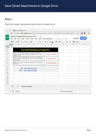 Export Gmail Attachments to Google Drive