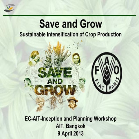SAVE & GROW: Sustainable Rice Intensification and Ecosystem Literacy training...