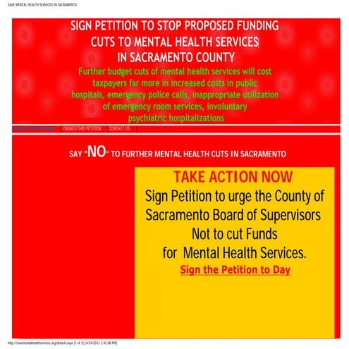 Save Sacramento County Mental Health services