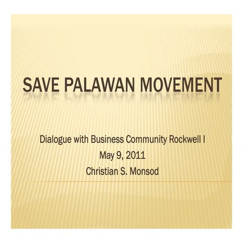 Save Palawan Movement - Dialogue With Business Community - Rockwell 1