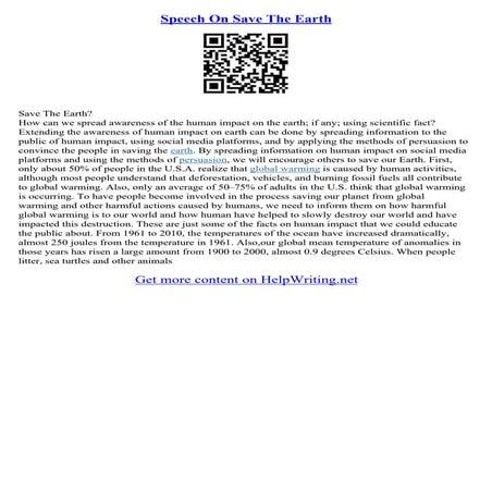 Save Planet Earth Essay