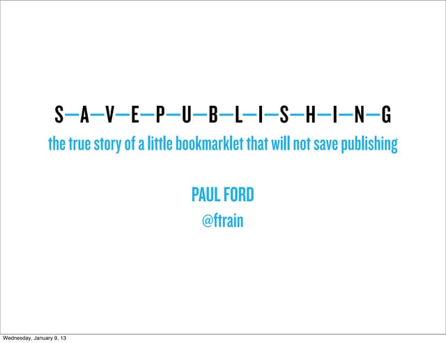 Save Publishing