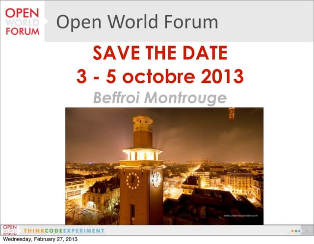Save the date OWF 2013