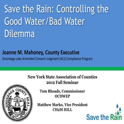 Save the Rain Presentation - NYSAC 2012
