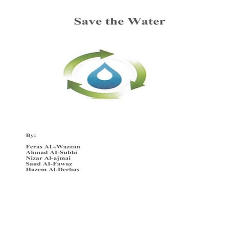 Save the water