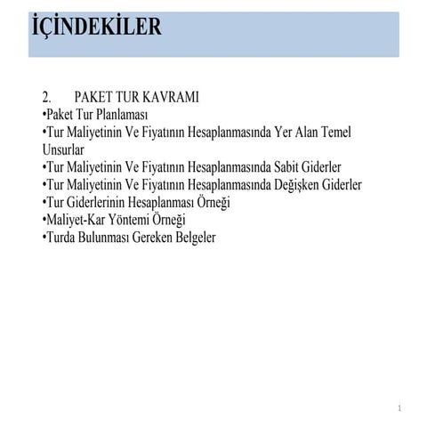 SEYAHAT ACENTECİLİĞİ VE TUR OPERATÖRLÜĞÜ 2 | PPT