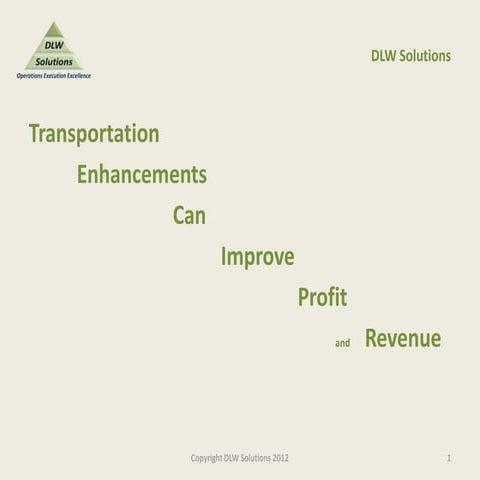 Save Transportation Dollars