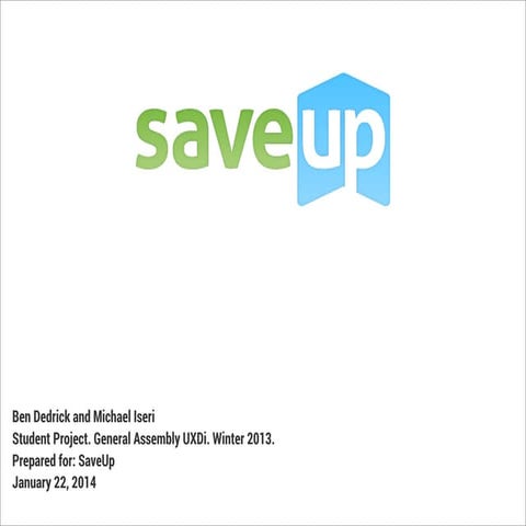 Student Project Presentation for SaveUp