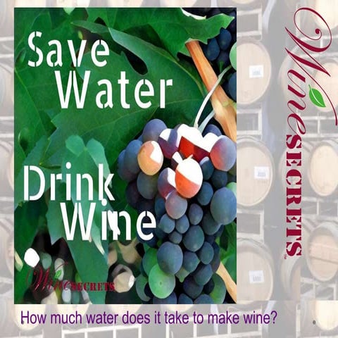 Save water, drink wine