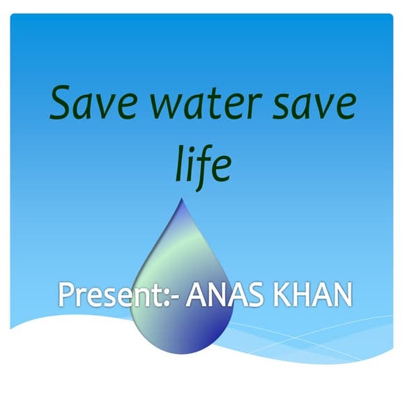 Save water presentaion
