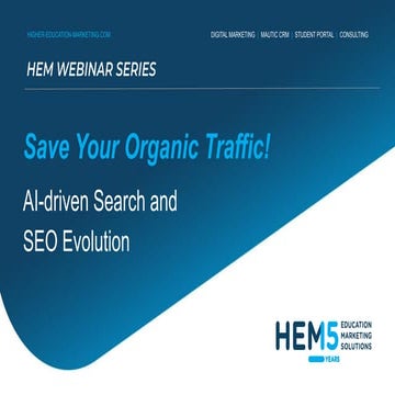 Save Your Organic Traffic! AI-driven Search and SEO Evolution