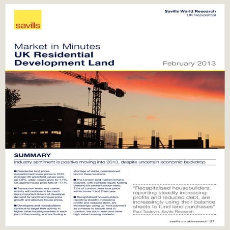 Savills Land Report - Feb 2013