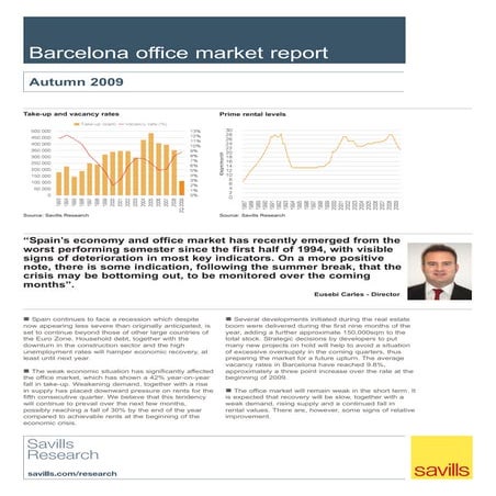 Savills - Office Market Report - Barcelona - Autumn 2009