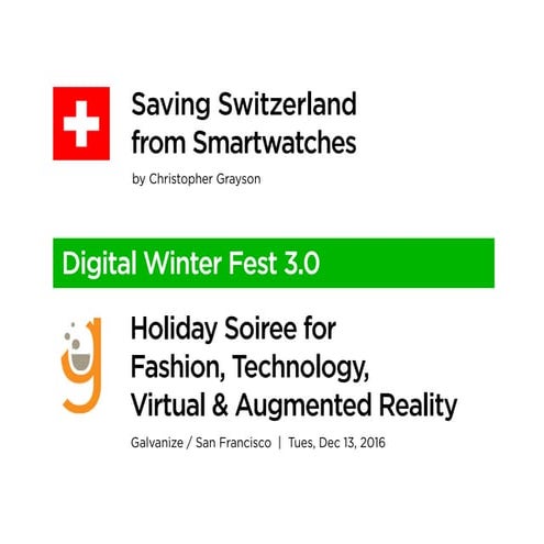 Saving Switzerland from Smartwatches