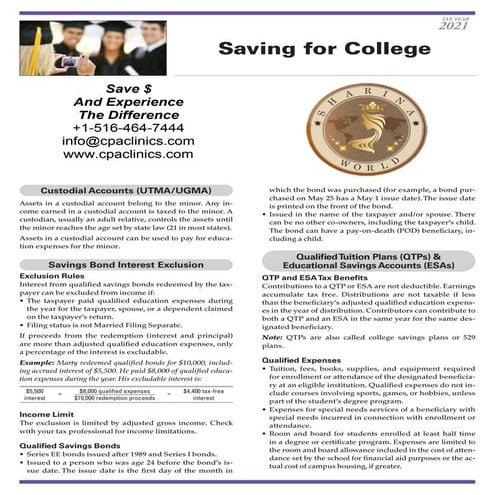 Saving for college_2021