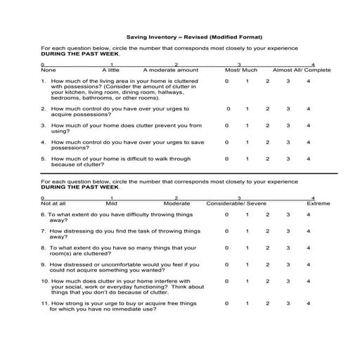 Saving Inventory-Revised (SIR) by IOCDF Hoarding Center