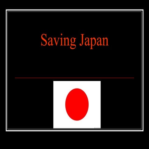 Saving japan
