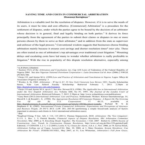 Fast track arbitration | PDF