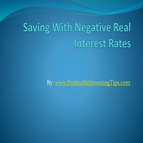 Negative interest rates. Fabiola Sánchez N | PPTX