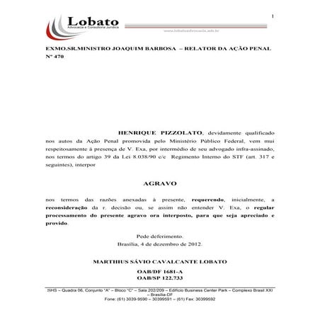 Savio agravo 04 12-2012