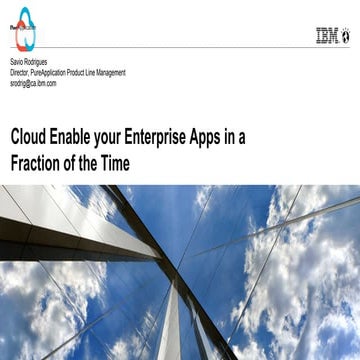 Savio Rodrigues - Cloud Enable Your Ent App - 11th September