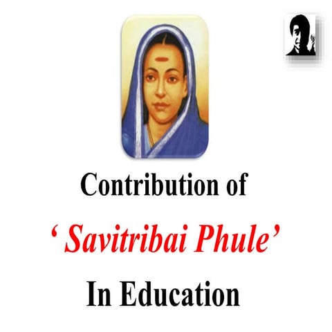 Contribution of Savitribai phule in Education