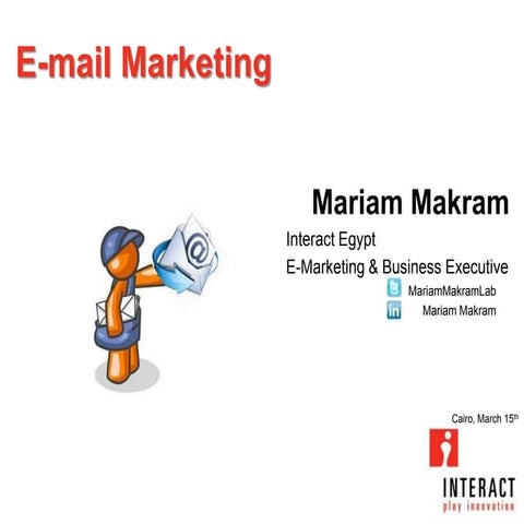 E-mail Marketing Strategies Workshop for Savoy Sharm El-Sheikh Group