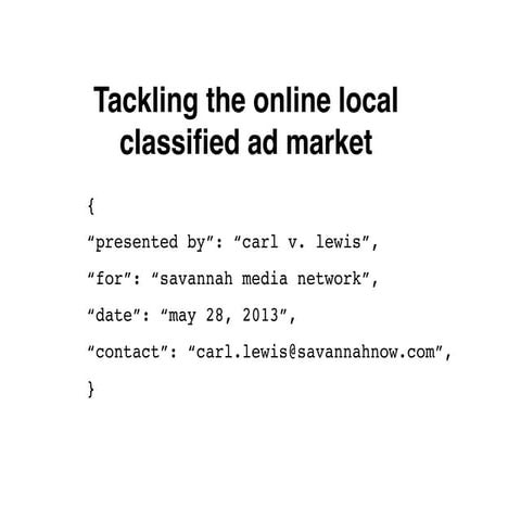 Tackling the local classified ad market