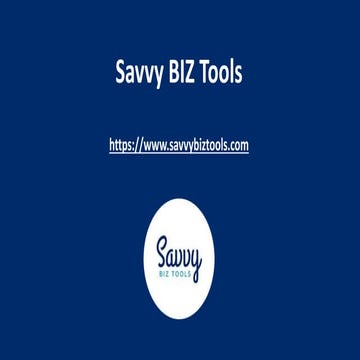 Savvy biz tools