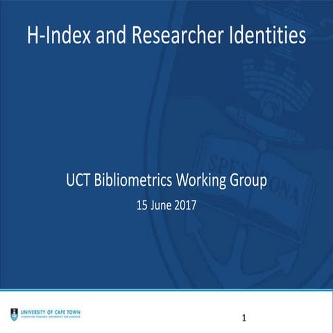 H-Index and Researcher Identities