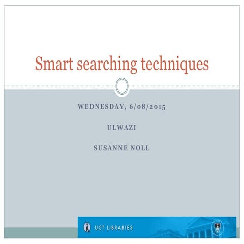 Smart Literature Searching by Susanne Noll