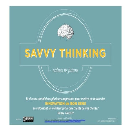 Savvy Thinking by Rémy Agitateur d'idées