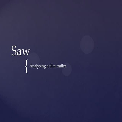 Saw film trailer