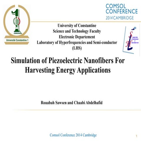 simulation of piezoelectric nanofibers for harvesting energy | PDF