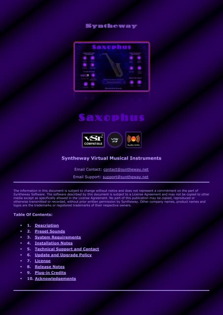 Syntheway virtual musical instruments